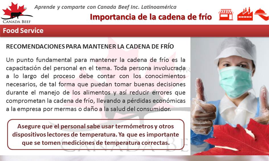 Importancia de mantener la cadena de frío Canadian Beef