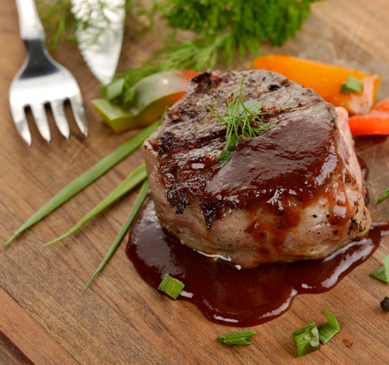 Receta New York Canadiense con mole Receta New York Canadiense con mole