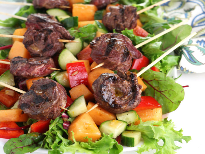 Skirt Steak with Cantaloupe Salad_2